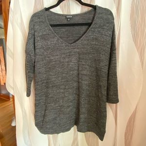 Torrid Heather Grey Raglan Style Lightweight Sweater